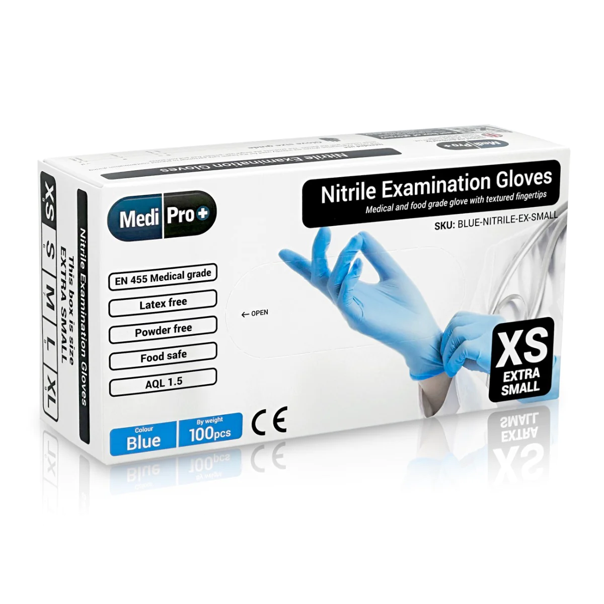 nitrile examination gloves extra small