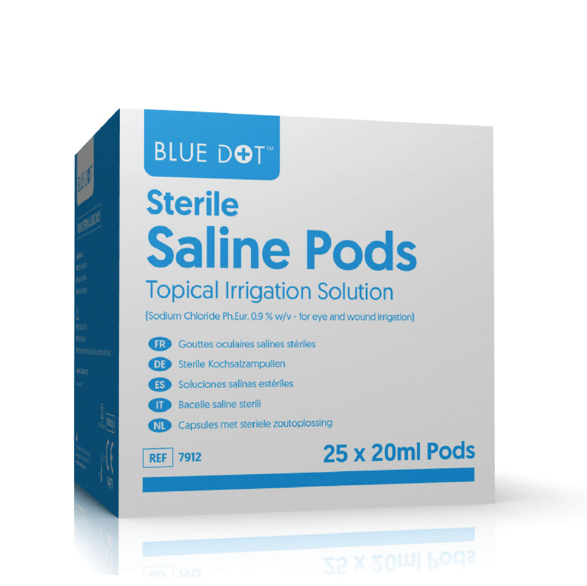 Blue Dot Eye Wash Pods, Saline Medbasic