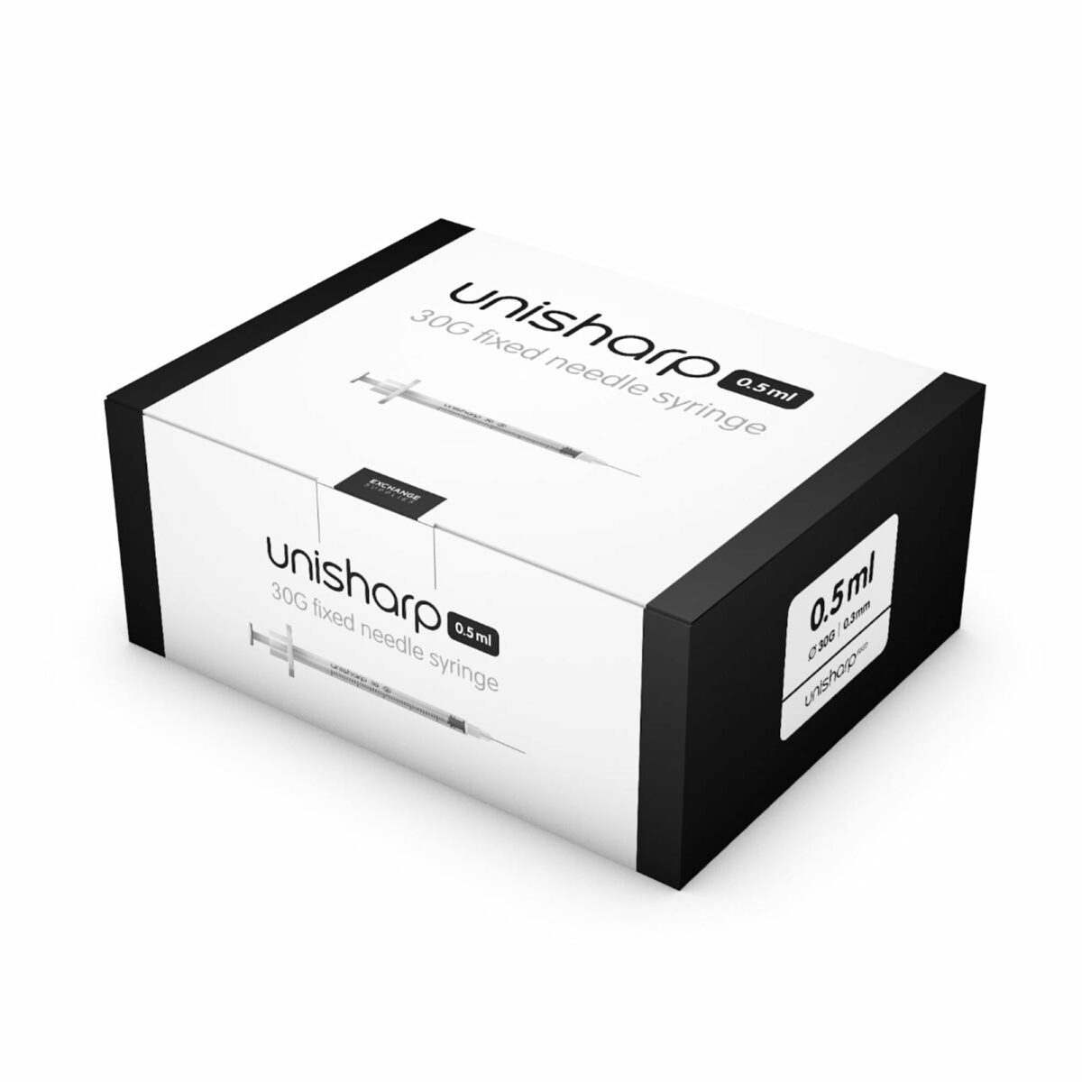 unisharp unisharp 0.5ml 30g 12mm fixed needle syringe 16006 1 39151