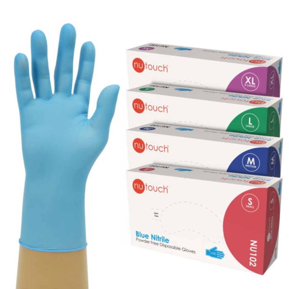 notouch blue nitrile gloves Nutouch Blue Nitrile Disposable Glove - Image 1