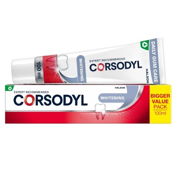 corsodyl whitening toothpaste 100ml Corsodyl Toothpaste 100ML - Image 1