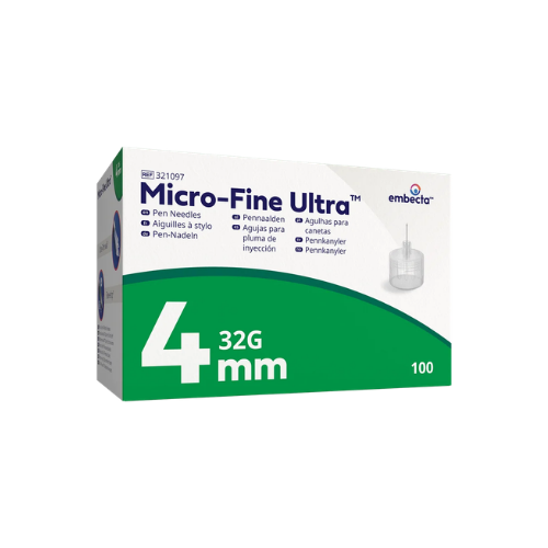 Micro Fine Ultra Pen Needle 32G 4mm Box of 100 medbasic 1