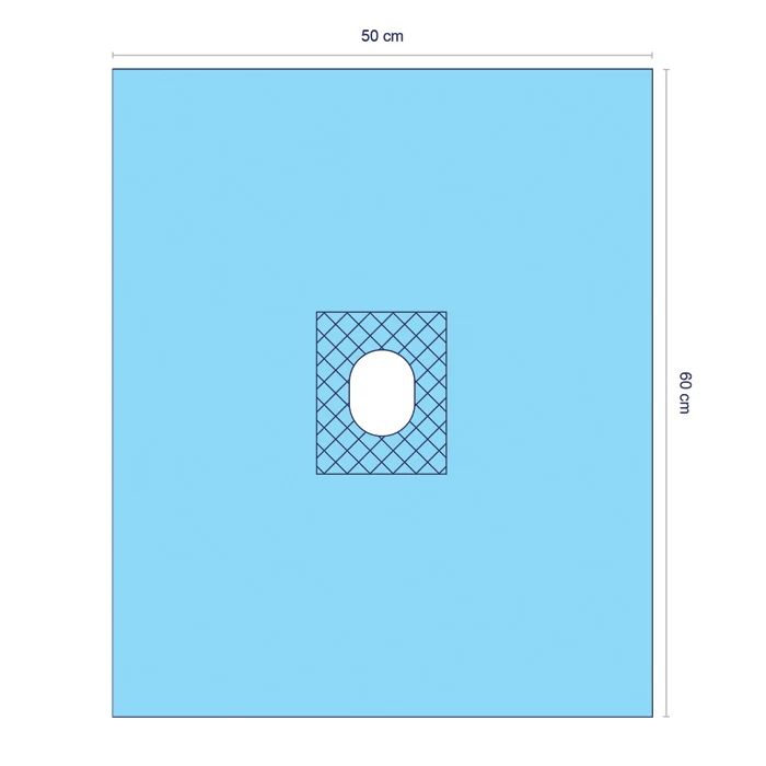 Sterile Surgical Drape with Adhesive Aperture 50cm x 60cm Single